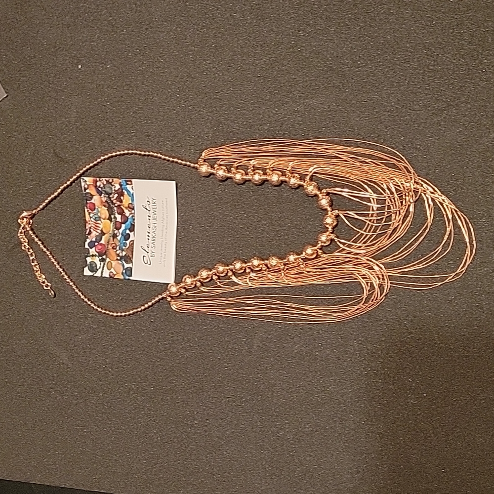 Copper beaded necklace